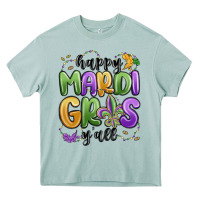Arona happy mardi gras y'all Heavy Core Tee - MaliasSmallBusiness