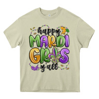 Mossy happy mardi gras y'all Heavy Core Tee - MaliasSmallBusiness