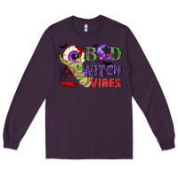 Plum Bad witch vibes Long Sleeve Tee - NancyCooperArtShop