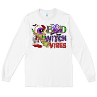 White Bad witch vibes Long Sleeve Tee - NancyCooperArtShop