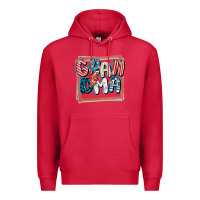 Cardinal 4th of July grandma with lightning bolt Premium Hoodie - FaDigitalArtStudio