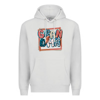 Dove Grey 4th of July grandma with lightning bolt Premium Hoodie - FaDigitalArtStudio