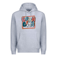 Heather Grey 4th of July grandma with lightning bolt Premium Hoodie - FaDigitalArtStudio