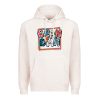 Pale Pink 4th of July grandma with lightning bolt Premium Hoodie - FaDigitalArtStudio