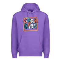 Purple 4th of July grandma with lightning bolt Premium Hoodie - FaDigitalArtStudio