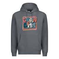 Rock 4th of July grandma with lightning bolt Premium Hoodie - FaDigitalArtStudio