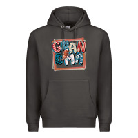 Smoke 4th of July grandma with lightning bolt Premium Hoodie - FaDigitalArtStudio