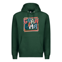 Sports Green 4th of July grandma with lightning bolt Premium Hoodie - FaDigitalArtStudio