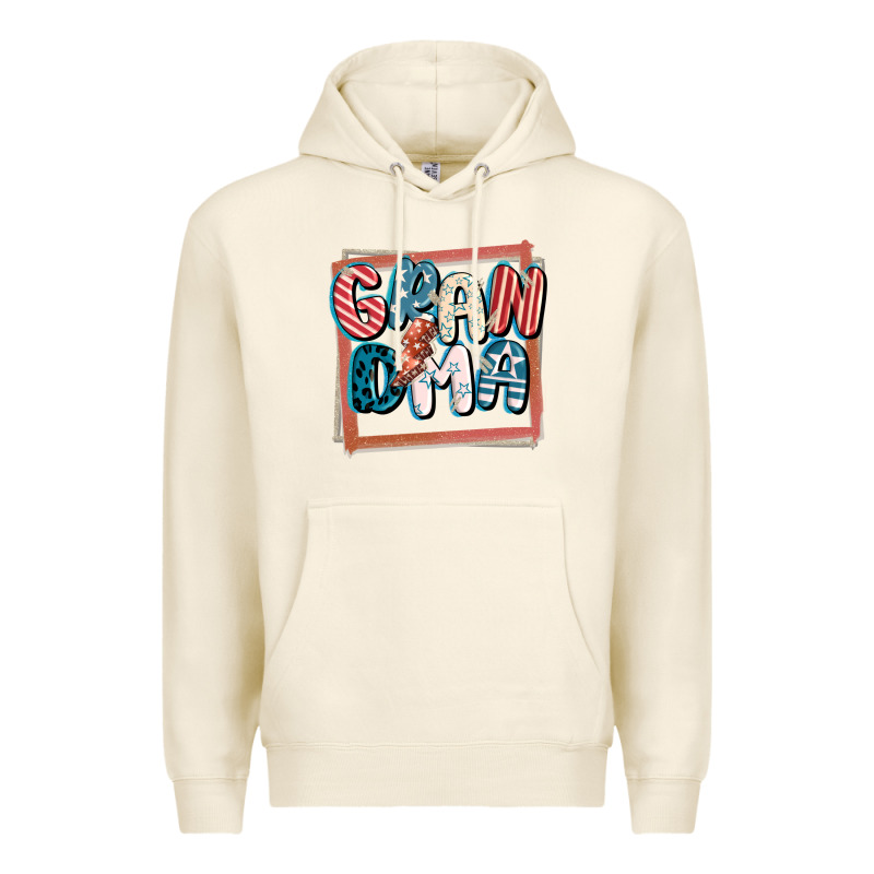 4th Of July Grandma With Lightning Bolt Premium Hoodie by FaDigitalArtStudio | Teevron