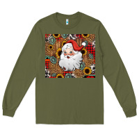 Army Green western santa claus Long Sleeve Tee - Jasminsmagicworld