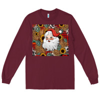 Burgundy western santa claus Long Sleeve Tee - Jasminsmagicworld