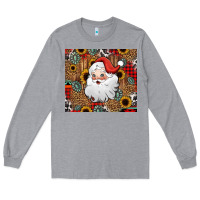 Heather Grey western santa claus Long Sleeve Tee - Jasminsmagicworld