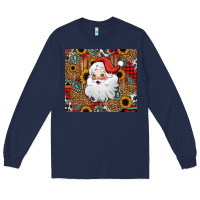 Navy western santa claus Long Sleeve Tee - Jasminsmagicworld