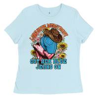 Baby Blue lord have mercy baby got her blue jeans on Ladies Tee - NancyCooperArtShop