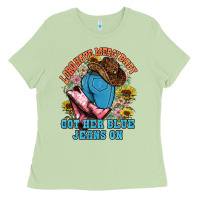 Matcha lord have mercy baby got her blue jeans on Ladies Tee - NancyCooperArtShop