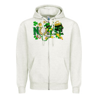 Oatmeal Heather nurse st patrick Zipper Hoodie - FaDigitalArtStudio