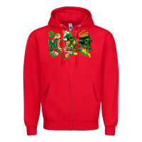 Red nurse st patrick Zipper Hoodie - FaDigitalArtStudio