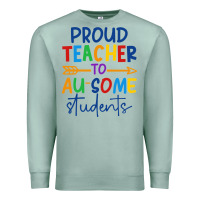 Seafoam Proud teacher to au-some students Premium Sweatshirt - CowhideDigitalArt