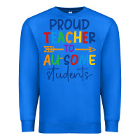 True Royal Proud teacher to au-some students Premium Sweatshirt - CowhideDigitalArt