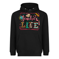 Black Teacher life leopard frame Heavyweight Hoodie - LillyAllenDesigns