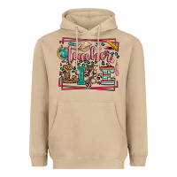 Mushroom Teacher life leopard frame Heavyweight Hoodie - LillyAllenDesigns