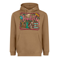 Toasted Coconut Teacher life leopard frame Heavyweight Hoodie - LillyAllenDesigns