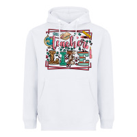 White Teacher life leopard frame Heavyweight Hoodie - LillyAllenDesigns