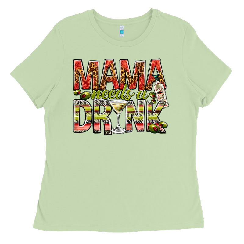 Mama Needs A Drink Ladies Tee by NancyCooperArtShop | Teevron
