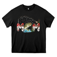 Black fishing mom Heavy Core Tee - MaliasSmallBusiness