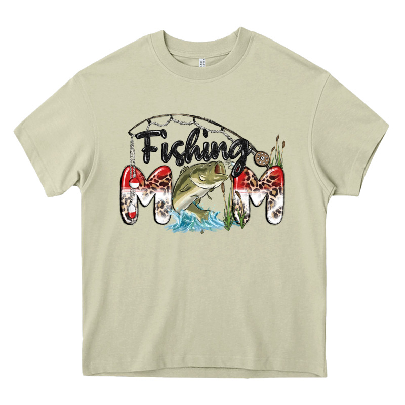 Fishing Mom Heavy Core Tee by MaliasSmallBusiness | Teevron