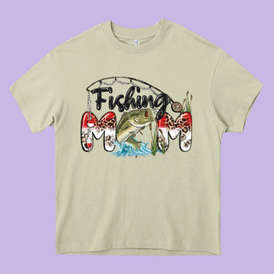 Fishing Mom Heavy Core Tee Designed By Maliassmallbusiness