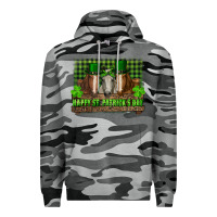 Slate Camo happy st. patrick's day horses with leprechaun hat and bandana Premium Hoodie - RanaPortraitStore