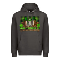 Smoke happy st. patrick's day horses with leprechaun hat and bandana Premium Hoodie - RanaPortraitStore