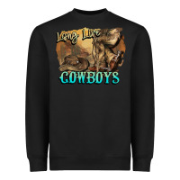 Black Long live Cowboys boots hat Heavyweight Sweatshirt - HowdyJamesFarm