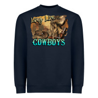 Navy Long live Cowboys boots hat Heavyweight Sweatshirt - HowdyJamesFarm