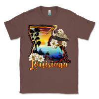 Chestnut louisiana  sunset map magnolia Classic Tee - BarkalooDesign