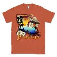 Copper louisiana  sunset map magnolia Classic Tee - BarkalooDesign