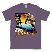 Lavender louisiana  sunset map magnolia Classic Tee - BarkalooDesign