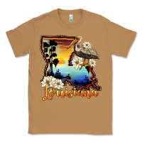 Toasted Coconut louisiana  sunset map magnolia Classic Tee - BarkalooDesign