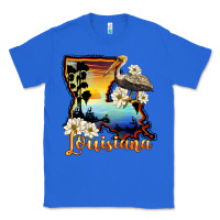 True Royal louisiana  sunset map magnolia Classic Tee - BarkalooDesign