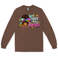Chestnut 70's made 80's raised afro messy bun Long Sleeve Tee - texasbilliewilder