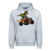 Heather Grey monster truck and t rex dinosaur Urban Hoodie - Artiststas
