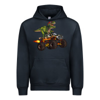 Navy monster truck and t rex dinosaur Urban Hoodie - Artiststas