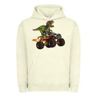 Pigment Pistachio monster truck and t rex dinosaur Urban Hoodie - Artiststas