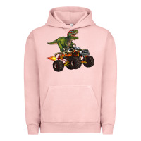 Pigment Salmon monster truck and t rex dinosaur Urban Hoodie - Artiststas