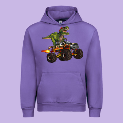 Monster Truck And T Rex Dinosaur Urban Hoodie Designed By Artiststas