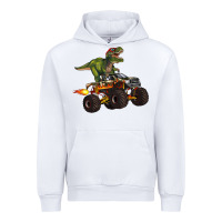 White monster truck and t rex dinosaur Urban Hoodie - Artiststas