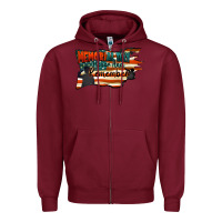 Burgundy Memorial Day honor and remember Zipper Hoodie - FaDigitalArtStudio