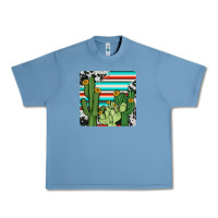 Pebble Blue cactus cowhide coaster Urban Heavy Tee - JahusDesignShop