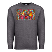 Charcoal Heather Nach Valentine Premium Sweatshirt - CowhideDigitalArt